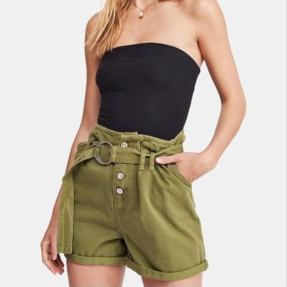 Free People Pants - NEW Free People Cindy Utility Short, Olive Green 4